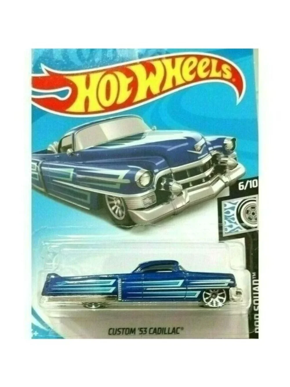 Die Cast Hot Wheels 2017 CUSTOM '53 CADILLAC #106 Rod Squad 6/10 1:64 Scale